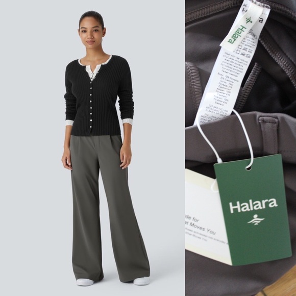 HALARA Pants - NWT Halara Flex DayStretch High Waisted Pocket Work Flare Pants Small (4-6)